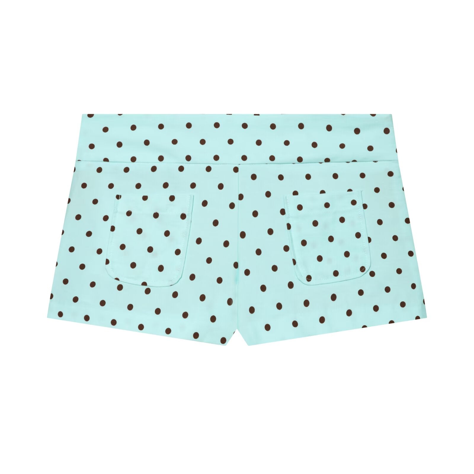 suit Women's 2 pieces polka dot pocket mini shorts+shirt style Coat