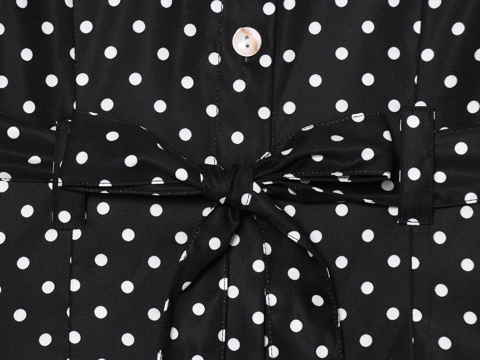 suit Women's 2 pieces With Belt polka dot shirt style Coat+Pants