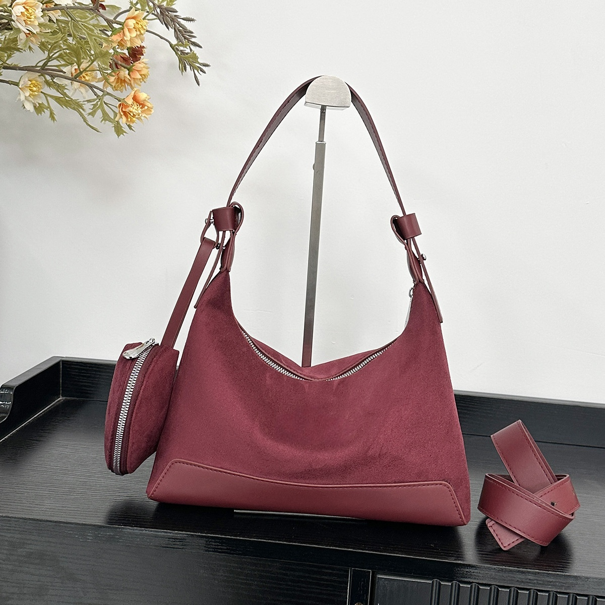 #228 women's new splicing design shoulder slung underarm bag